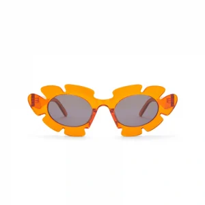 oculos-de-sol-loewe-flor-laranja-transparente-frente